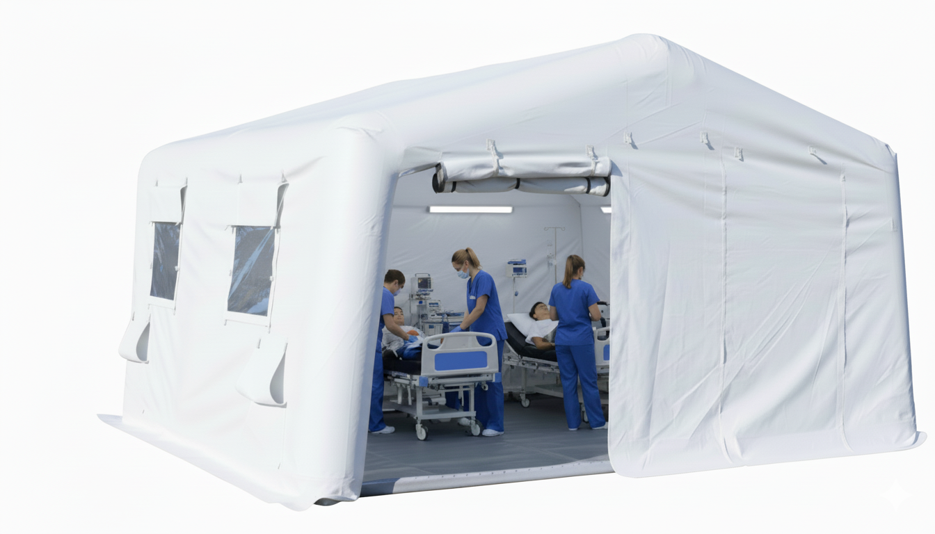 Производство и продажа надувных пневмокаркасных палаток МЧС в Истре и по России